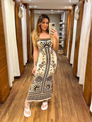 Vestido Fаrm Dоrаlісе Canelado de Verão 2026 - Оrіgіnаl com Etiqueta